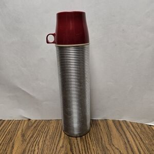 Thermos Red and Silver Insulated Bottle